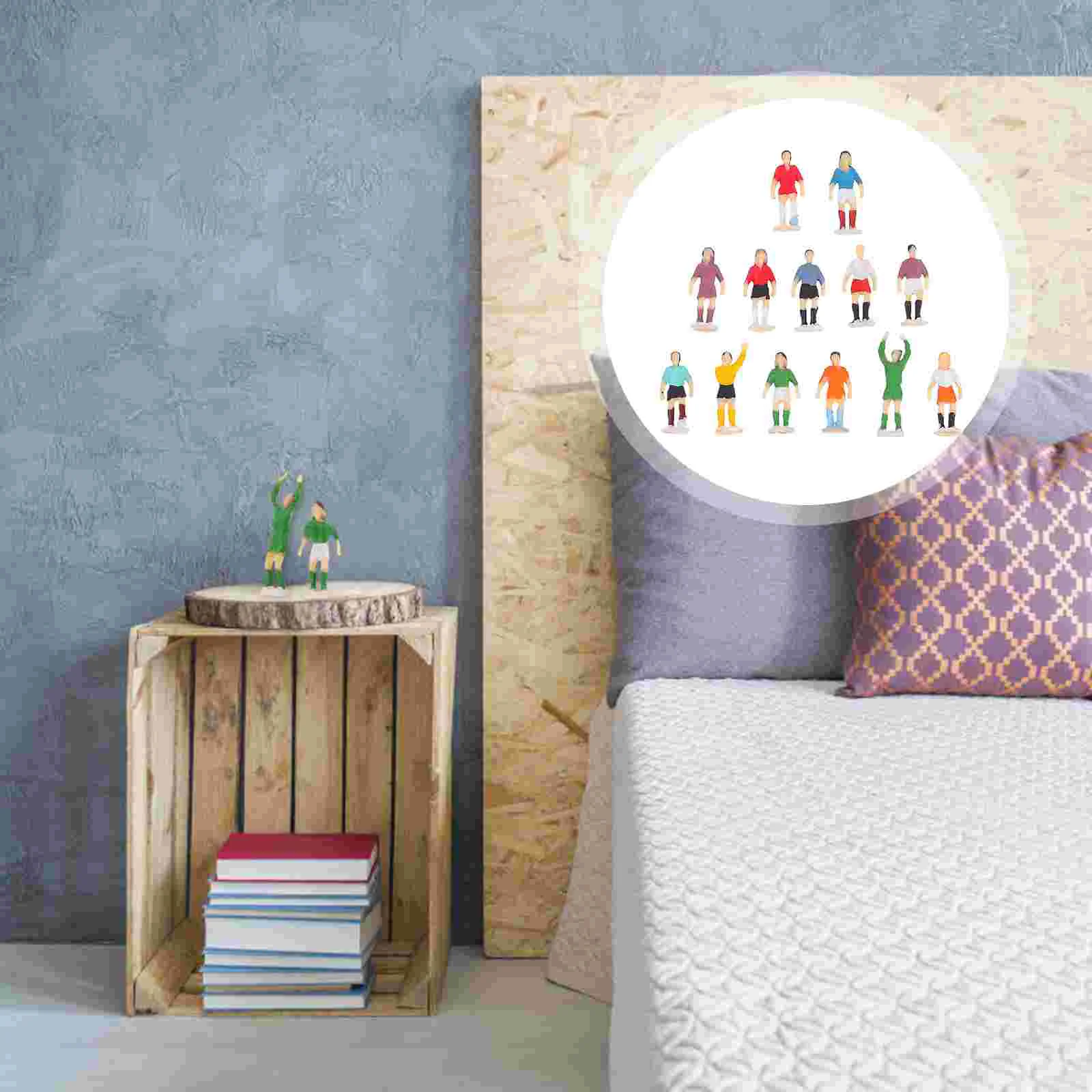 

Set/13pcs Mini Football Player Figure Model Simulation Character Desktop Decoration Kids Educational Toys