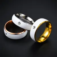 NFC Smart Finger Ring Women Man Intelligent Wear Connect Android Phone Equipment Fashion RhinestoneTitanium Steel Rings - Image 2