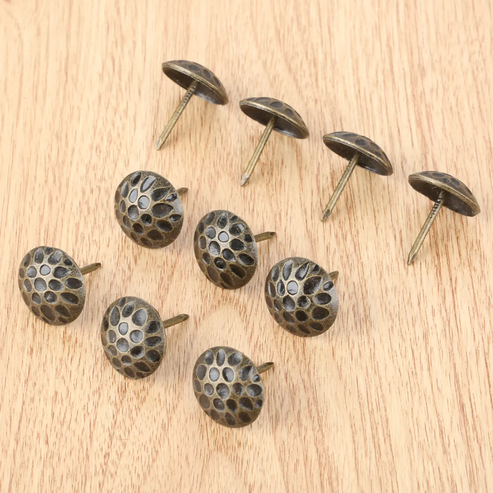 10Pcs 19*20mm Antique Bronze Upholstery Nails Tacks Jewelry Wood Box Sofa Decorative Nails Tacks Stud Pushpin Furniture Hardware upholstery nail