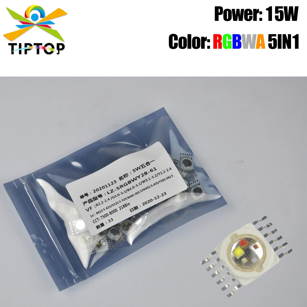 Tiptop 20Pcs 15W Rgbwa 5In1 Lampade A Led A Colori 6 Piedi Per Saldatura Led Par Light Wall Washer Light Repair Oem Produce Fornitore