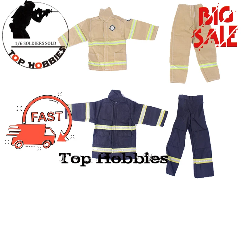 

1/6 Scale Action Figure Accessory Man Body Fire Suits Lifeguard suit Firemen Uniform For 12Inch Body In Store Collectible
