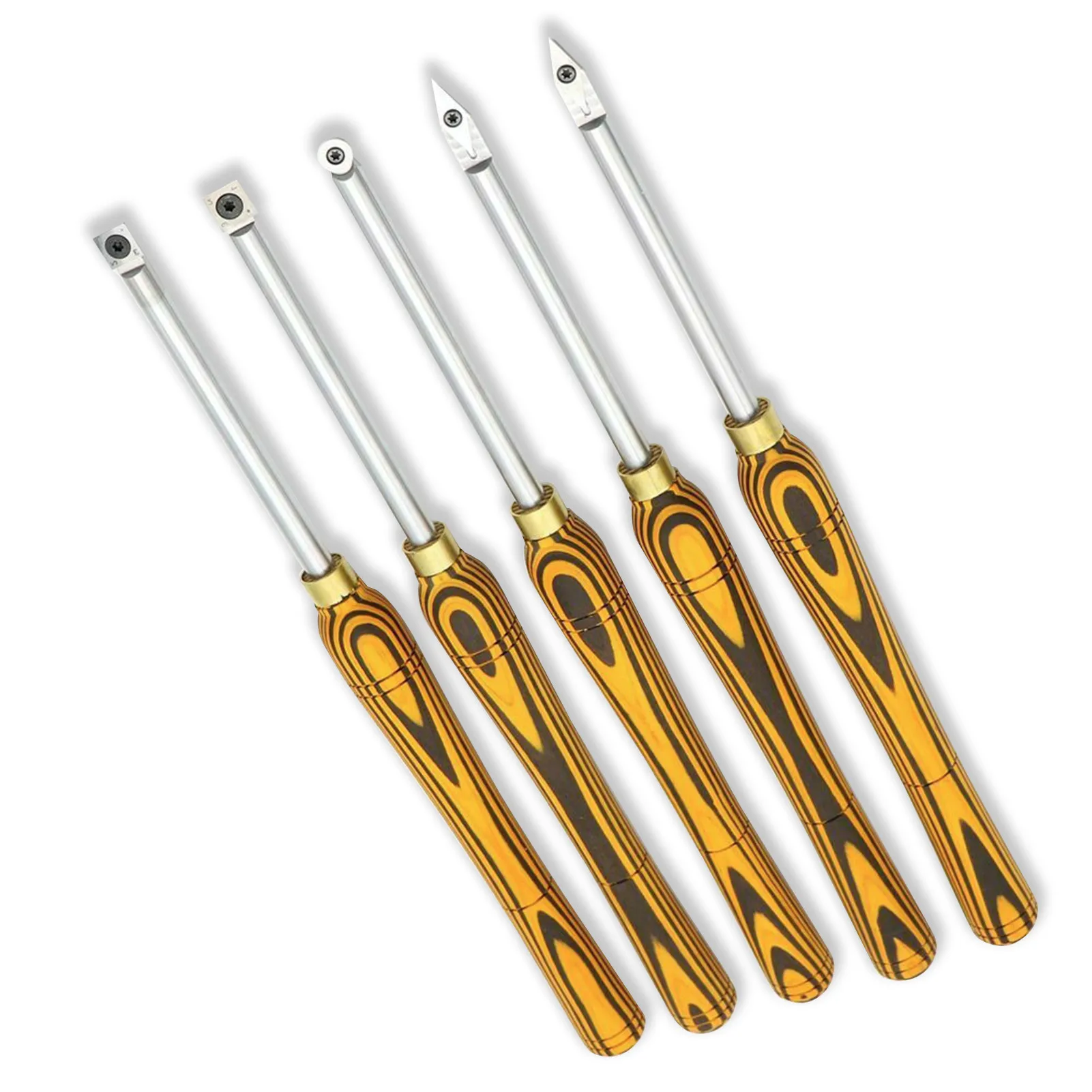 

2022 New Hand Turning Tool Tipped Wood Lathe Carbide Shank Chisel Diamond Round Square Insert Tool Set Machine Tools Accessories