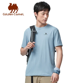 GOLDEN CAMEL Men and Women's T-shirts Moisture-absorbing Quick-dry Cotton t-shirt Short-sleeved Shirts Round Neck Sports Top 1