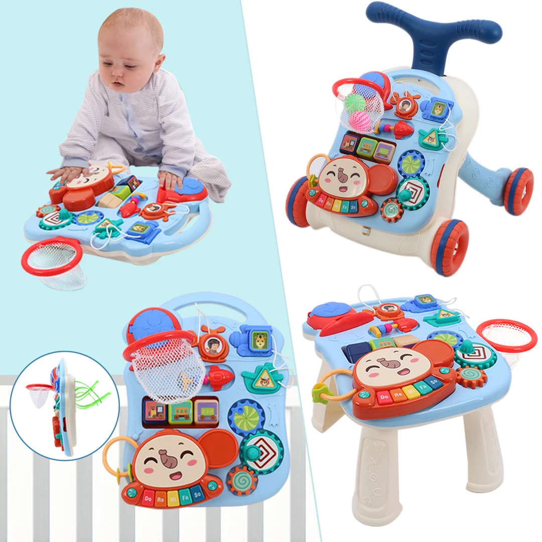 QDRAGON 3 in 1 girello girelli multifunzionali Sit-to-Stand apprendimento  ABS girello musicale giocattoli per bambini giocattolo precoce - AliExpress