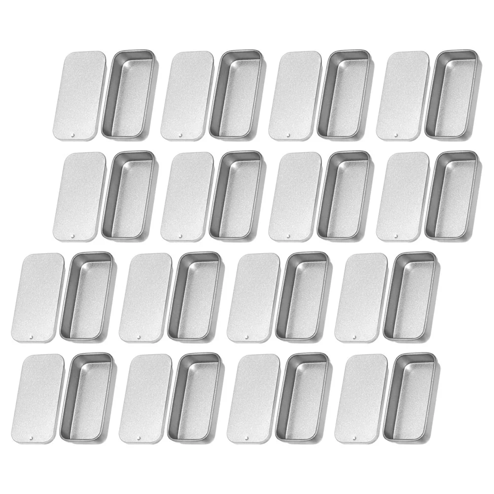 

16 Pcs Metal Can Push-pull Box Balm Travel Lip Candy Containers Tinplate Lid Tins