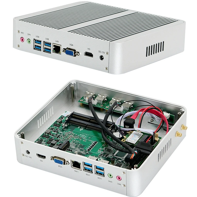 Intel 8/13Th Gen Fanless mini pc i5 8250U/i5 1335U Intel UHD win11 8 Core 10 Threads DDR4 2666 3200 NUC 2