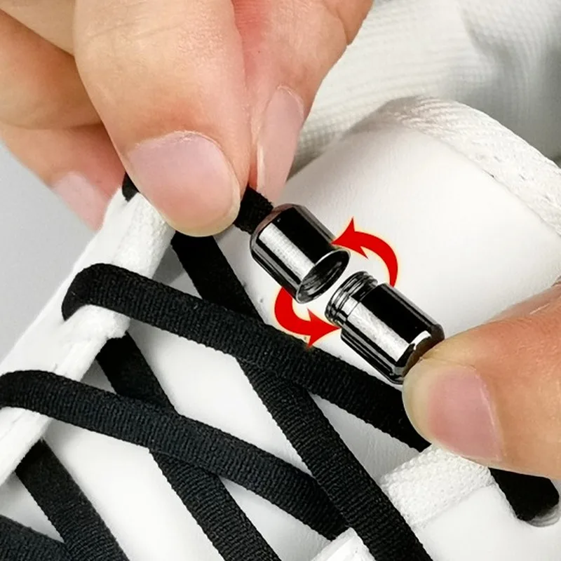 Shoelace Buckle Shoe Accessories Tie-Free Metal Elastic Shoelace Buckles Quick Tie For Sneakers Shoe Laces Clasps Capsule Lock Shoe Decorations