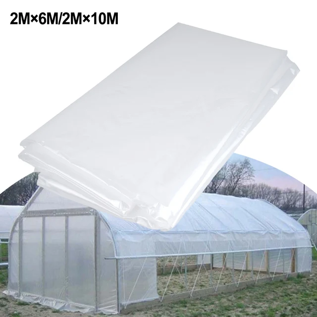 Film de serre en plastique polyéthylène transparent, couverture de matériel de bricolage pour toit de serre, étanche, résistant aux UV 1
