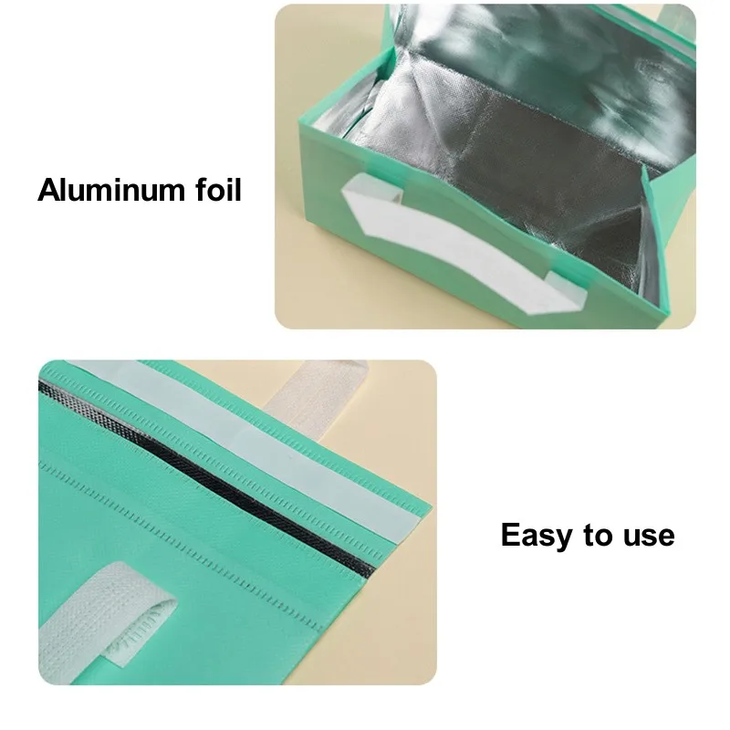 StoBag 10pcs Non-woven Tote Bags Insulation Portable Fabric Food Cake Drinks Packaging Keep Warm Cold Delivery Reusable Pouches 3