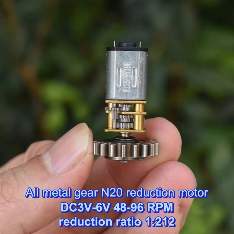 Wysokiej jakości metalowa przekładnia N20 silnik redukcyjny DC 3V-6V 48-96RPM współczynnik redukcji 1:212 motoreduktor silnik z metalową główką zęba 2 Wysokiej jakości metalowa przekładnia N20 silnik redukcyjny DC 3V-6V 48-96RPM współczynnik redukcji 1:212 motoreduktor silnik z metalową główką zęba - Image 2