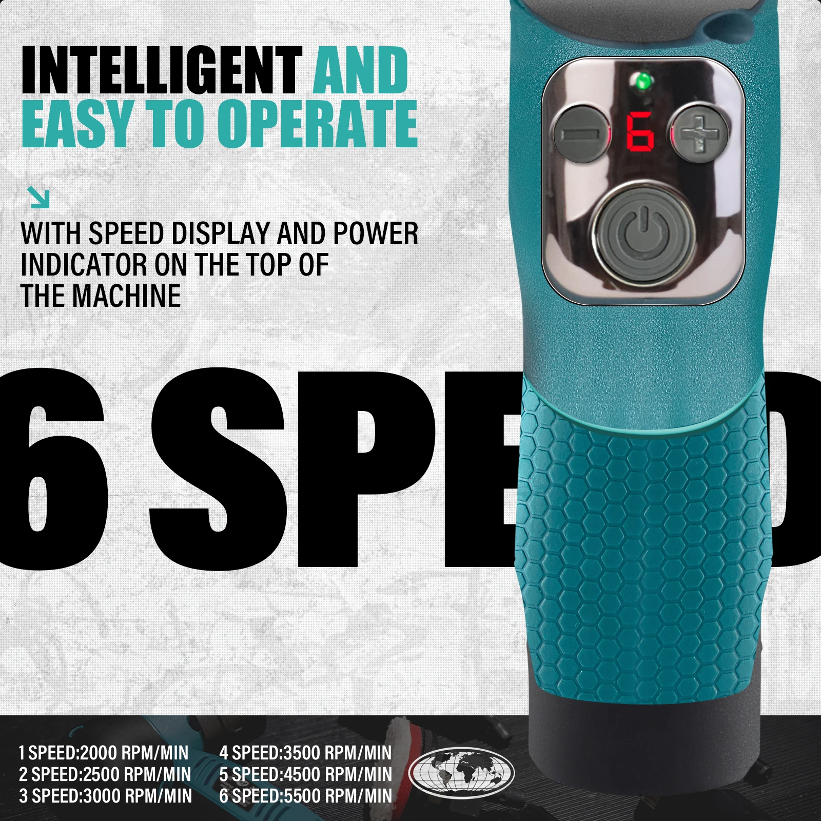 AUTIWOZ W02PO62 12V Cordless Car Polisher Mini Wireless Polishing Machine with Variable Speed Dual Action Detailing Pads Car Polisher