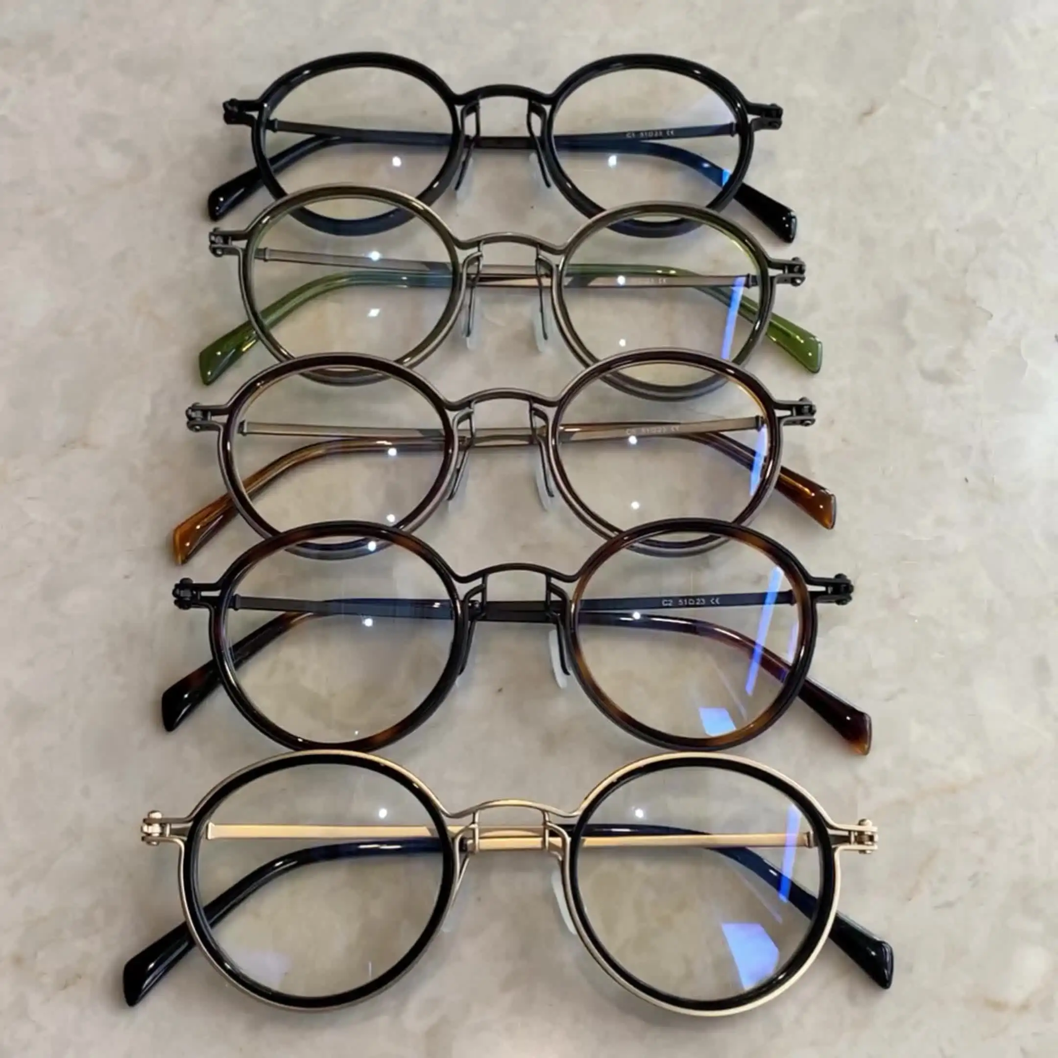 Gatenac очки по рецепту из чистого титана мужские круглые фотохромные для