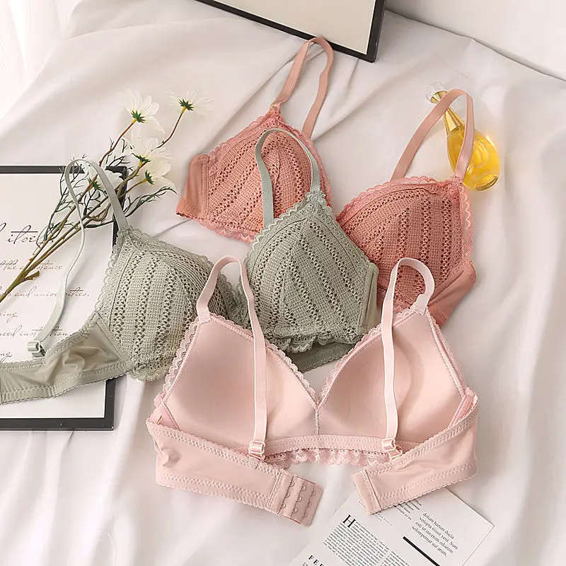 lace bra set Lace Women's Underwear Set Panties Bra Set Sexy  Push Up Bra Briefs  Female Plus SizeTop Lingerie Set calvin klein underwear set