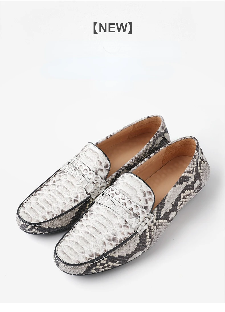 Python Shoes for Men Luxury Genuine 