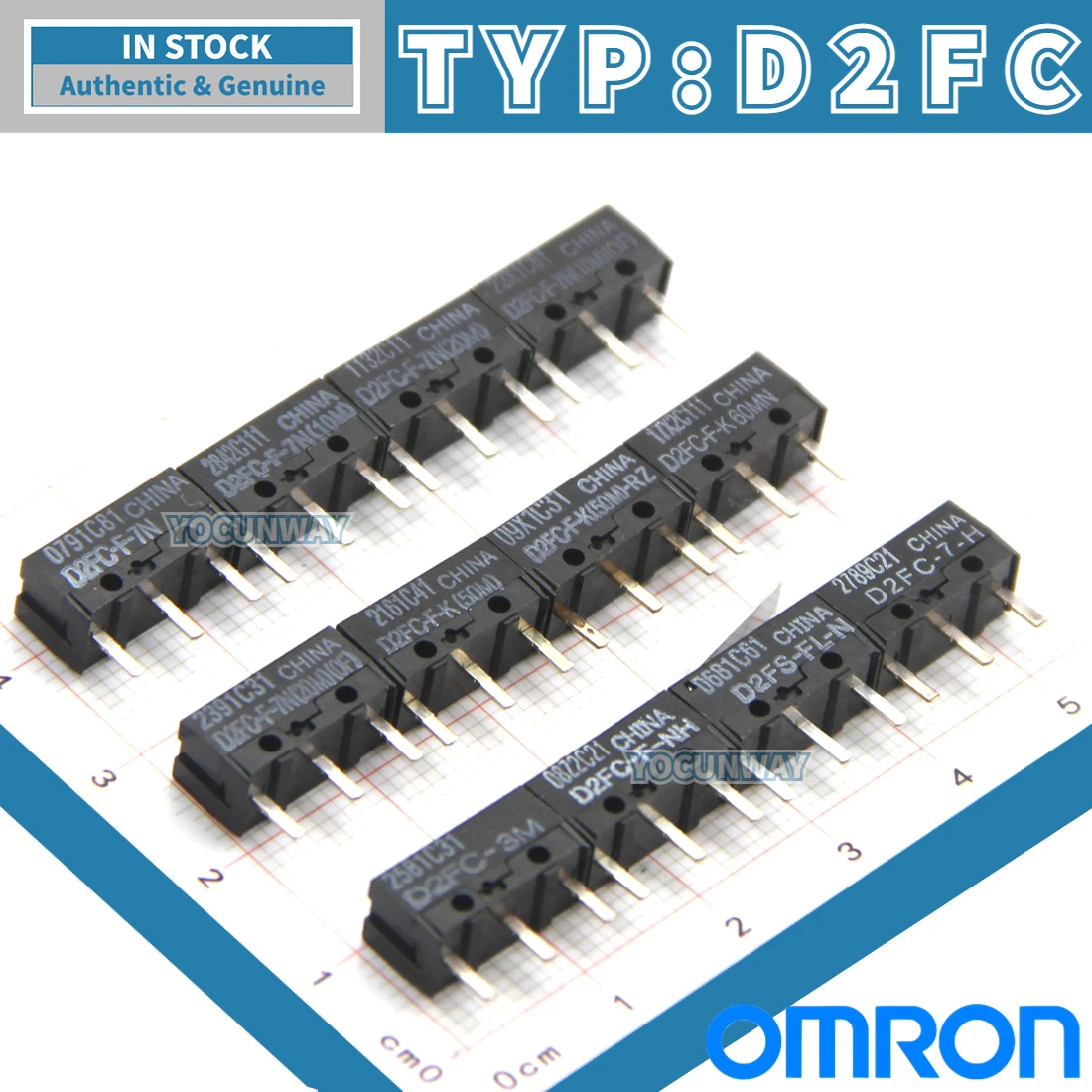 Nouvelle D2FC-F-7N-10M-20M-50M-OF-RZ-5L originale authentique de D2F-01-L-F-FL-T-5-01L-01F-T-01FL-F-3-7-L2-L3 de commutateur micro d'OMrepository du Japon