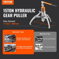 VEVOR Hydraulic Gear Puller, 5/15 Ton Bearing Pulling Separator,2 or 3 Jaws Puller,Vertically & Horizontally for Pulling Hubs 2