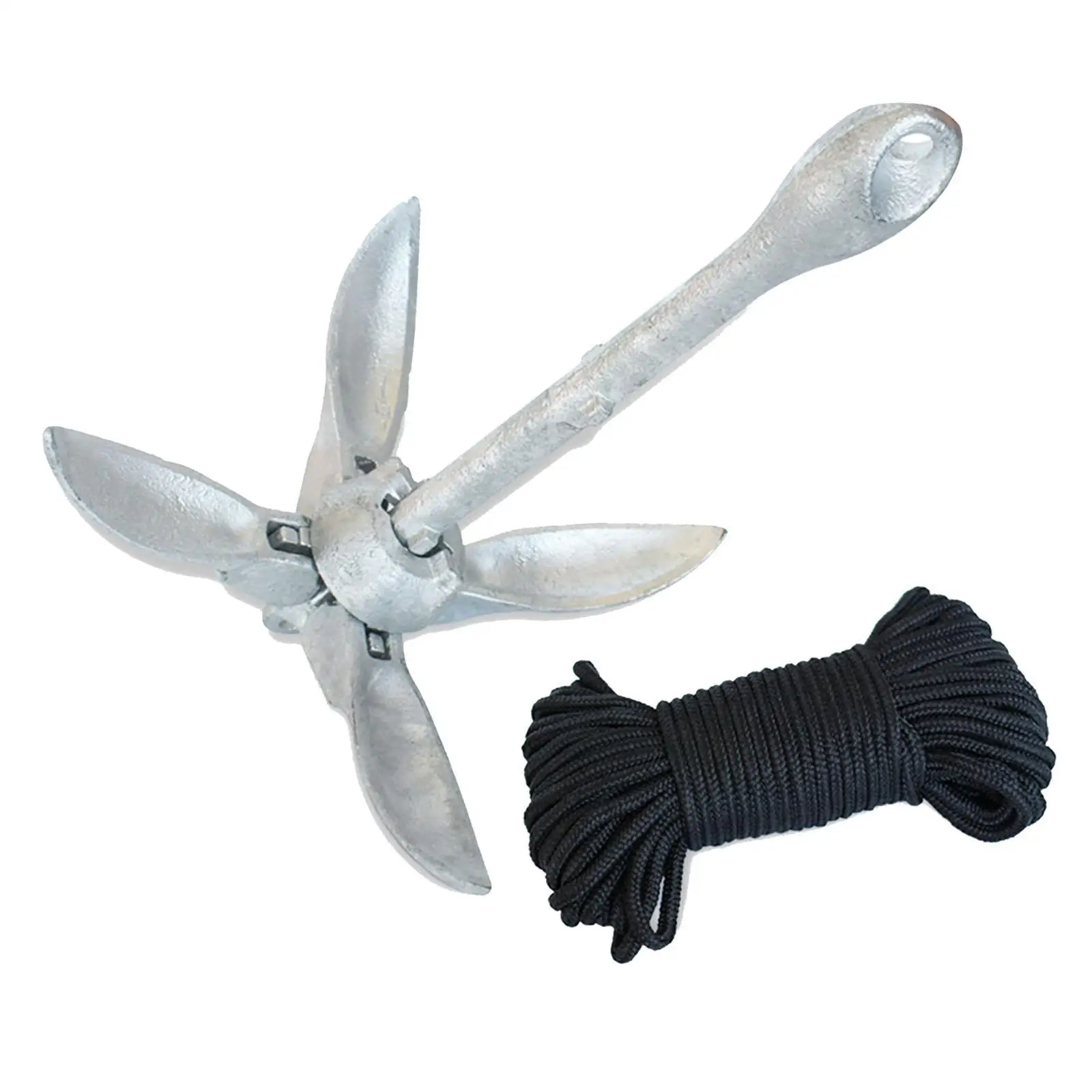 Boat Anchor with Rope Jet Skis Anchor for Dinghies Sand River Lake Canoes