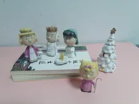 Resin Peanut Crafts for Holidays, Christmas Tree, Cartoon Ornaments, Pageant Nativity Figurines 2