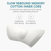 Breathable Memory Cushion Interior Accessories Bed Sleeping Pillow Car Seat Waist Pillow Lumbar Support Pillow Foam Car Cushion 2