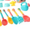 18x Beach Toys Set Fun Bath Tub Sand Game Includes Vehicles, Castles,Shovel, 5