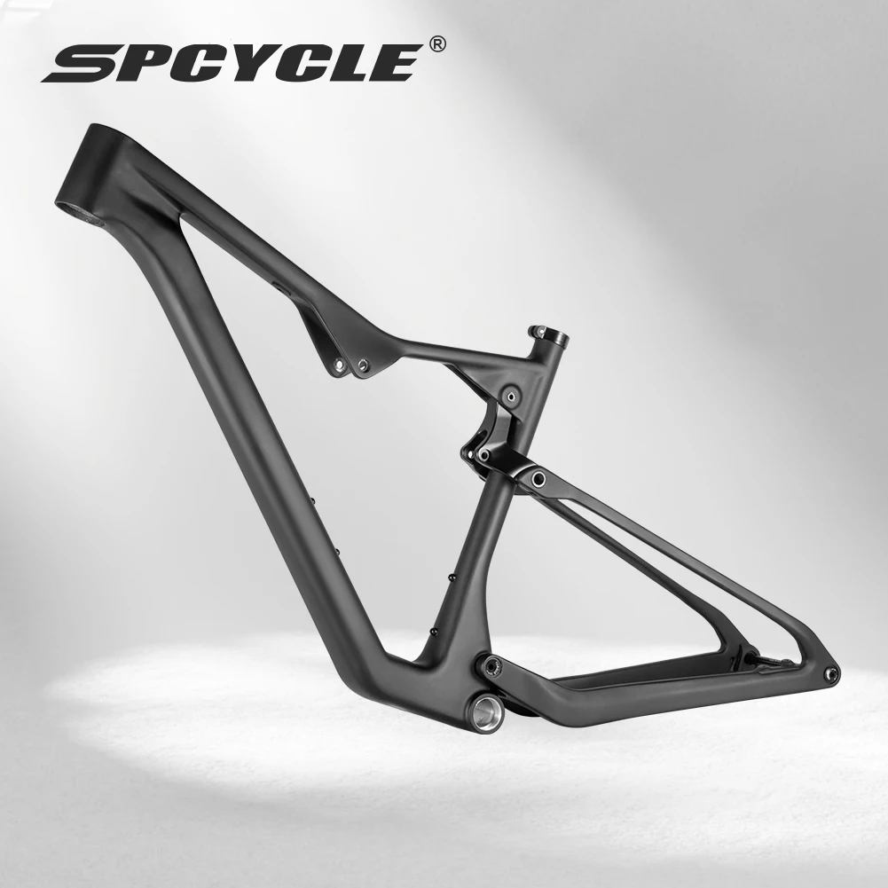 Spcycle 29er Full Suspension Carbon MTB Frame Travel 120mm
