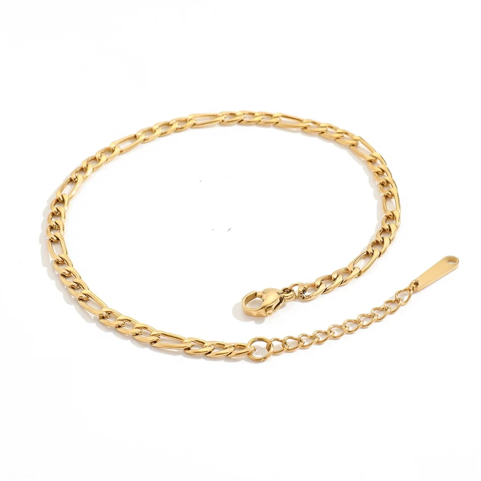 Damen-Fußkettchen Kubanische Kette Edelstahl Fußschmuck für Männer und Frauen Beinkette Knöchelkette Kubanische Ketten Schmuck Dropshipping – Detail 9
