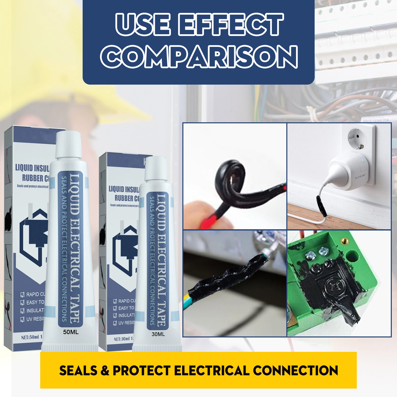 30ML/50ML Liquid Insulating Tape Repair Rubber Electrical Wire Cable Coat Fix Line Glue Wide Range Liquid Insulation Paste