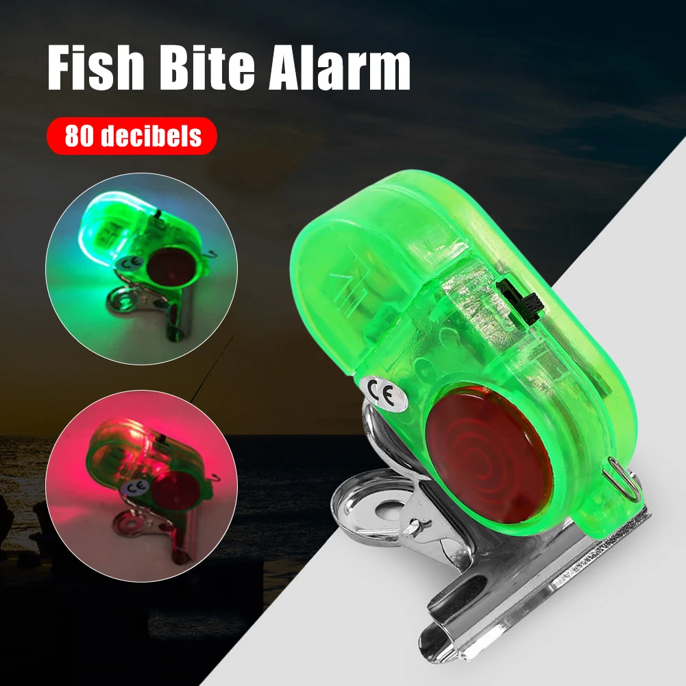 

Fish Bite Alarm High Sensitive Fishing Alarm Sound Bell LED Light Indicator Clip-on Fishing Rod Buzzer Fish Accessories FishBell