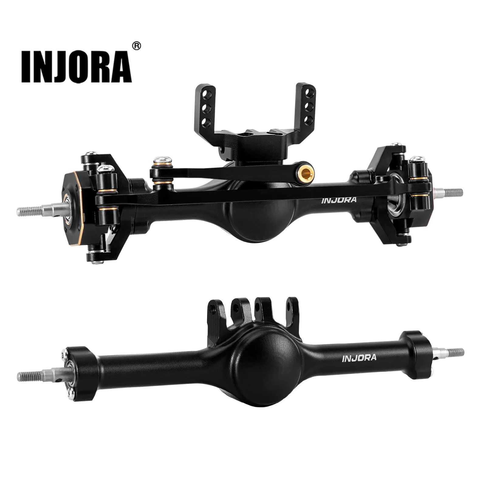 INJORA +4mm Planet Axles with Brass Steering Knuckles for 1/18 TRX4M 