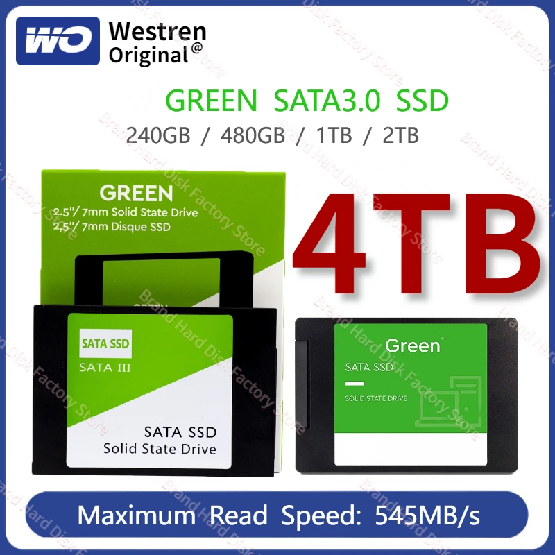 

Original Green SATA 3.0 SSD 1TB 2TB 4TB Internal Solid State Hard Drive 2.5″/7mm Disque ssd 240GB 480GB 545MBs for Laptop/mac