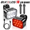 BUCKLOS Bicycle Rear Light Front Light 1100mAh LED COB Waterproof Bike Lamp USB Rechargeable Mtb Road Bike Taillights Bike Parts 1
