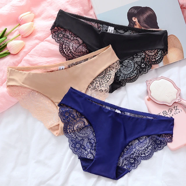 3PCS/lot Cotton Panties Women Comfortable Underwear Sexy Low-Rise  Underpants Female Lingerie Big Size Ladies