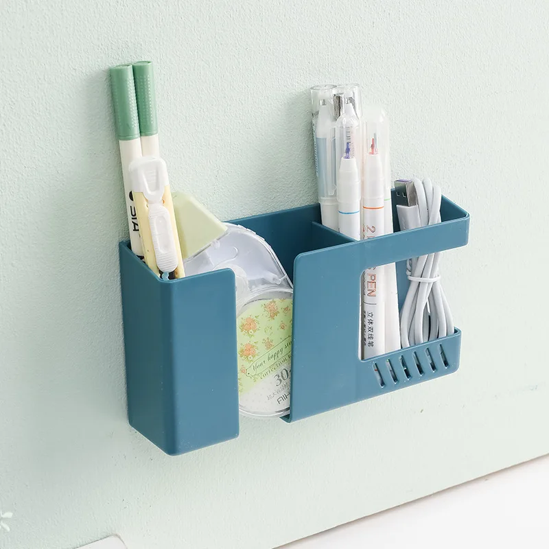1/2/3pcs Wall Mount Phone Holder, Phone Stand with Self Adhesive, Holder for Shower, Charging, Plug Holder Box Storage