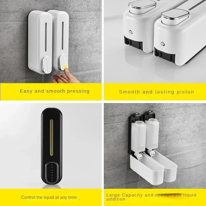 300ml wall mount soap dispenser manual shampoo shower gel dispenser lotion container liquid hand soap for bathroom soap dispenser