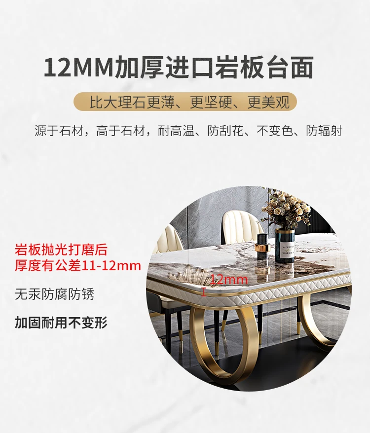 Description Picture 6 of itemMarble Room Sets Dining Table Coffee Modern Dinner Console Kitchen Dining Table Salon Camping Balcony Mesa Garden Furniture Sets