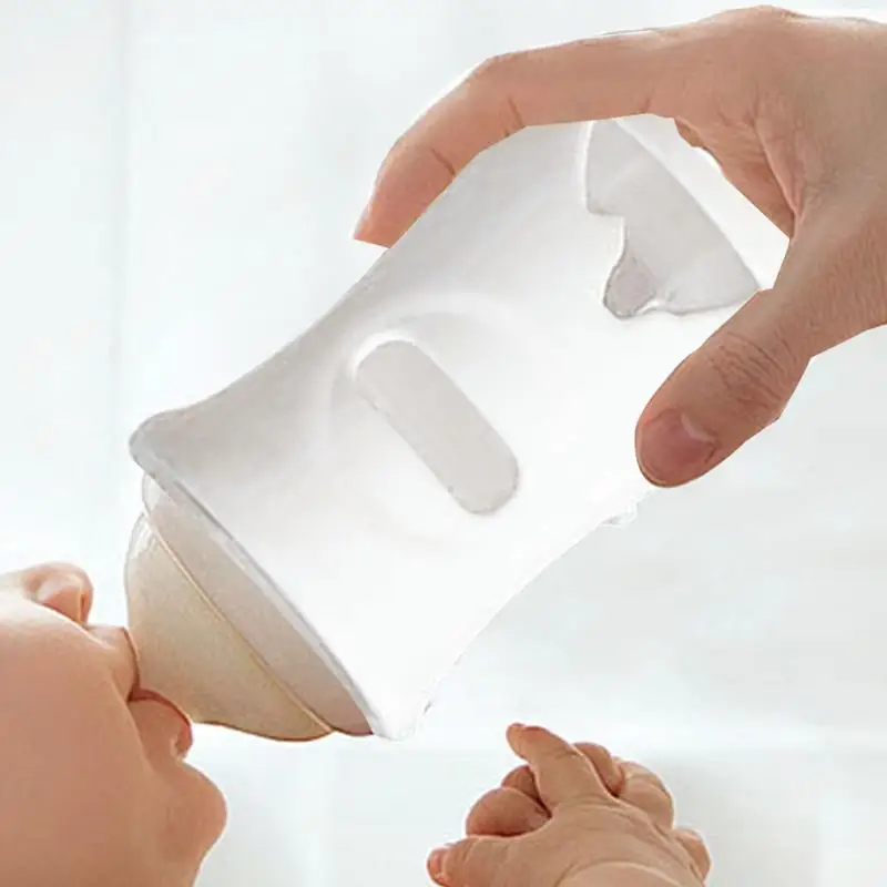 Baby Bottle Sleeve Covers Silicone Baby Bottle Sleeve Food Grade Silicone Thermal Insulation Safe Milk Bottle Fall Protection 4