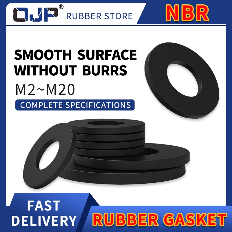 

NBR rubber gasket screw sealing ring waterproof flat gasket high-temperature resistant oring soft sealing shock-absorbing.-.