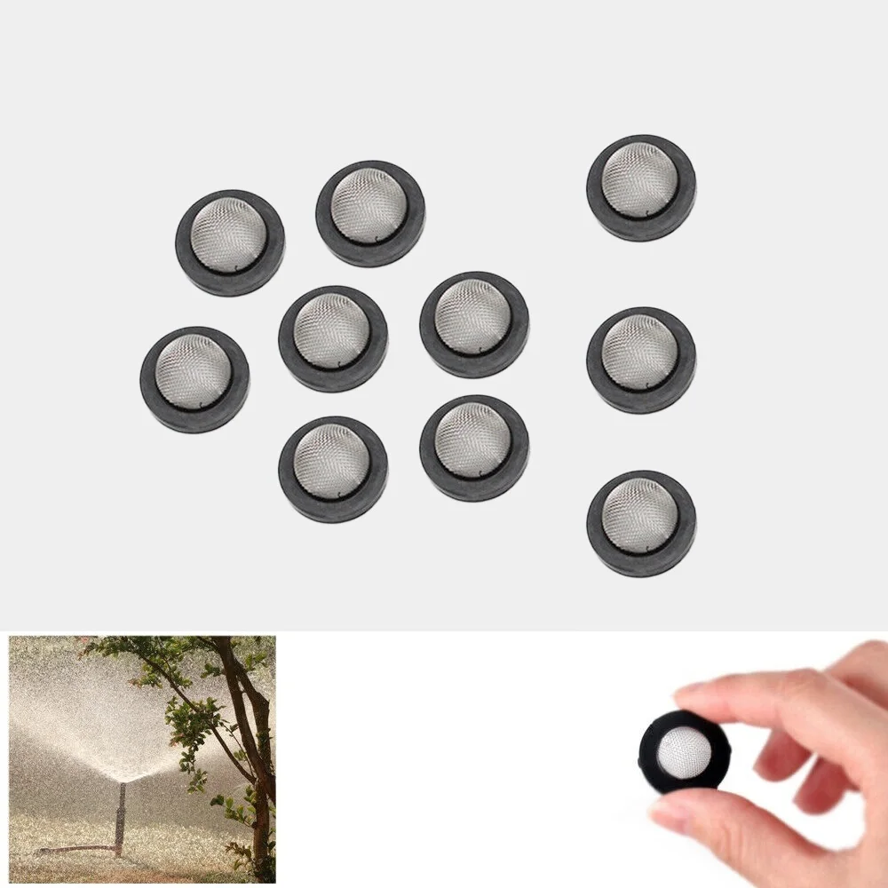 10pcs Garden Shower Hose Rubber Washers Filter With Stainless Steel Mesh Replacement Garden Supplies
