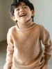 Boys Sweater Winter Childrens 100% Wool Thickened Warm Clothing Pullover Sweater Solid color High Neck Cashmere Bottom Sweater 4