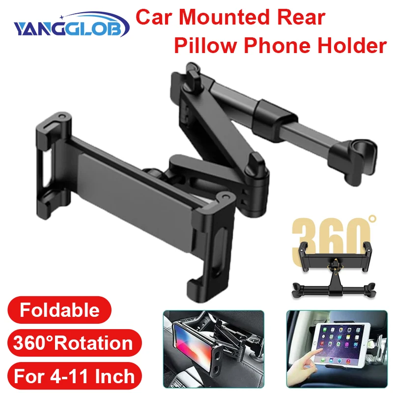 Car Tablet Holder Headrest Tablet Mount Headrest Stand Cradle Compatible With Devices For IPad Air Mini Other 4.7-12.9" Cell car tablet holder