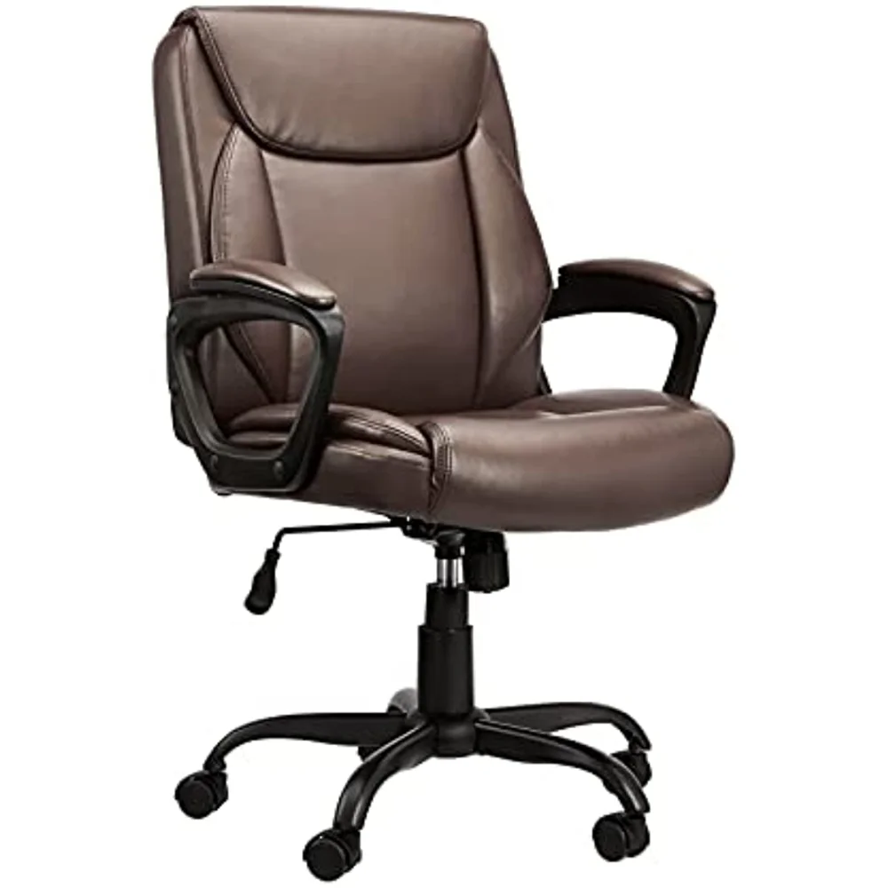 Basics Classic Puresoft Padded Mid Back Office Computer Desk Chair with