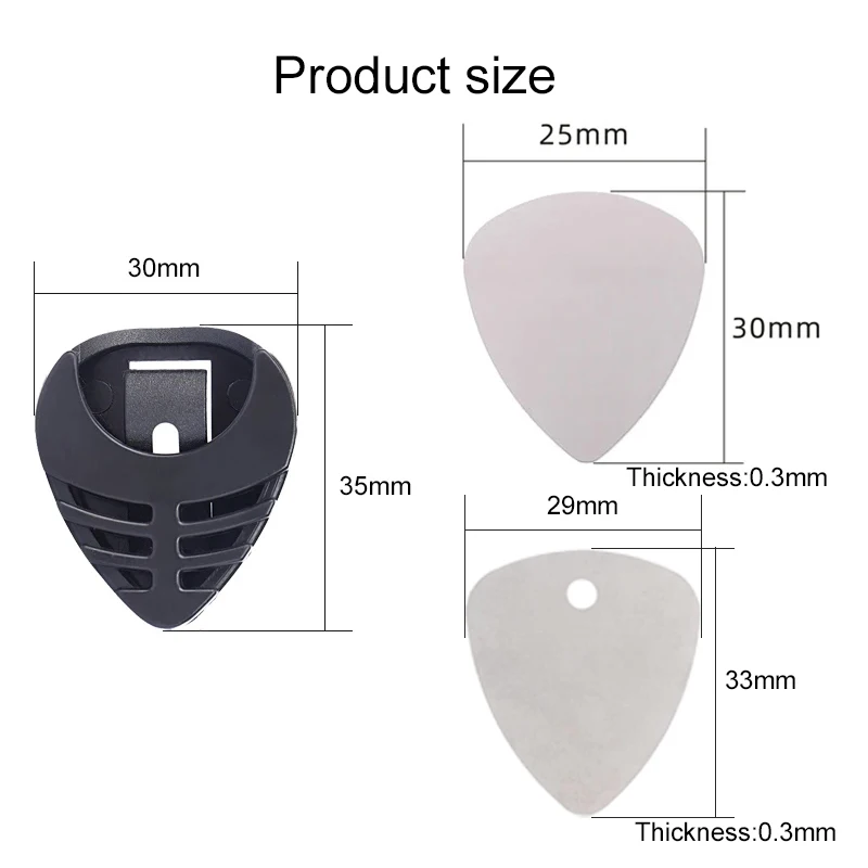 Stainless Steel Guitar Pick Colorful Heart-shaped Picks Box Adhesive Backing Ukulele Guitar String Instrument Accessories TMZ
