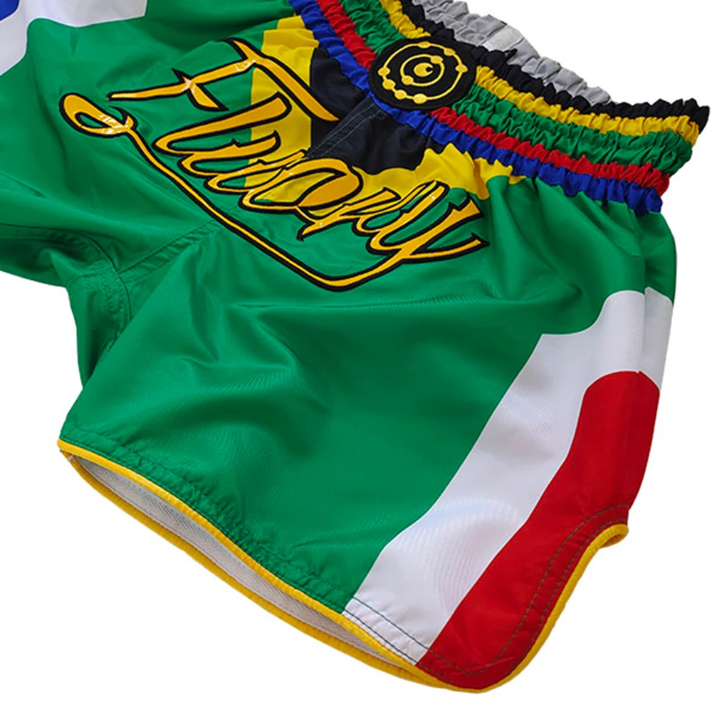 FLUORY MTSF93 MMA Fighting Muay Thai Shorts Boxeo Boxer Training Sports High Quality Kick Boxing Fitness Athletic Pants For Kid