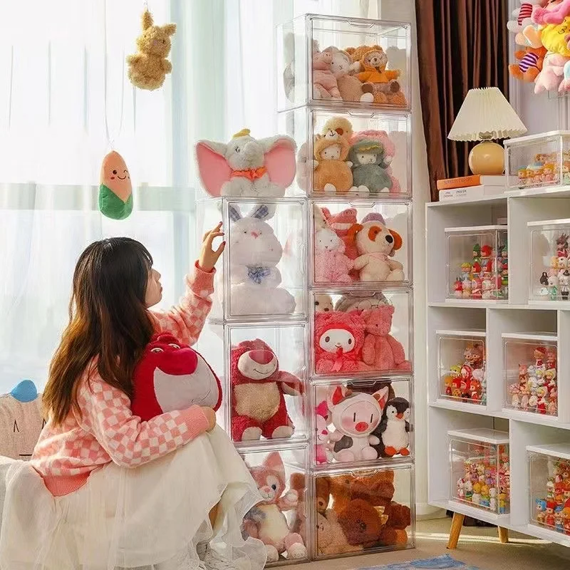 Large Capacity Doll Storage Artifact Stacked Transparent Display