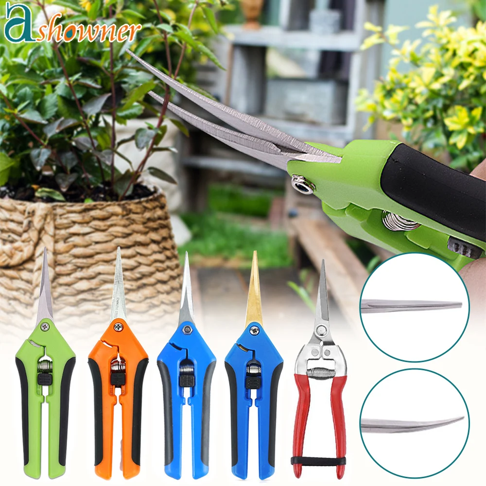 Garden Tools garden scissors Bonsai Shears Metal Gardening Scissor Pruning Tool Hand Cutter Fruit Picking Weed Household Potted 1PC