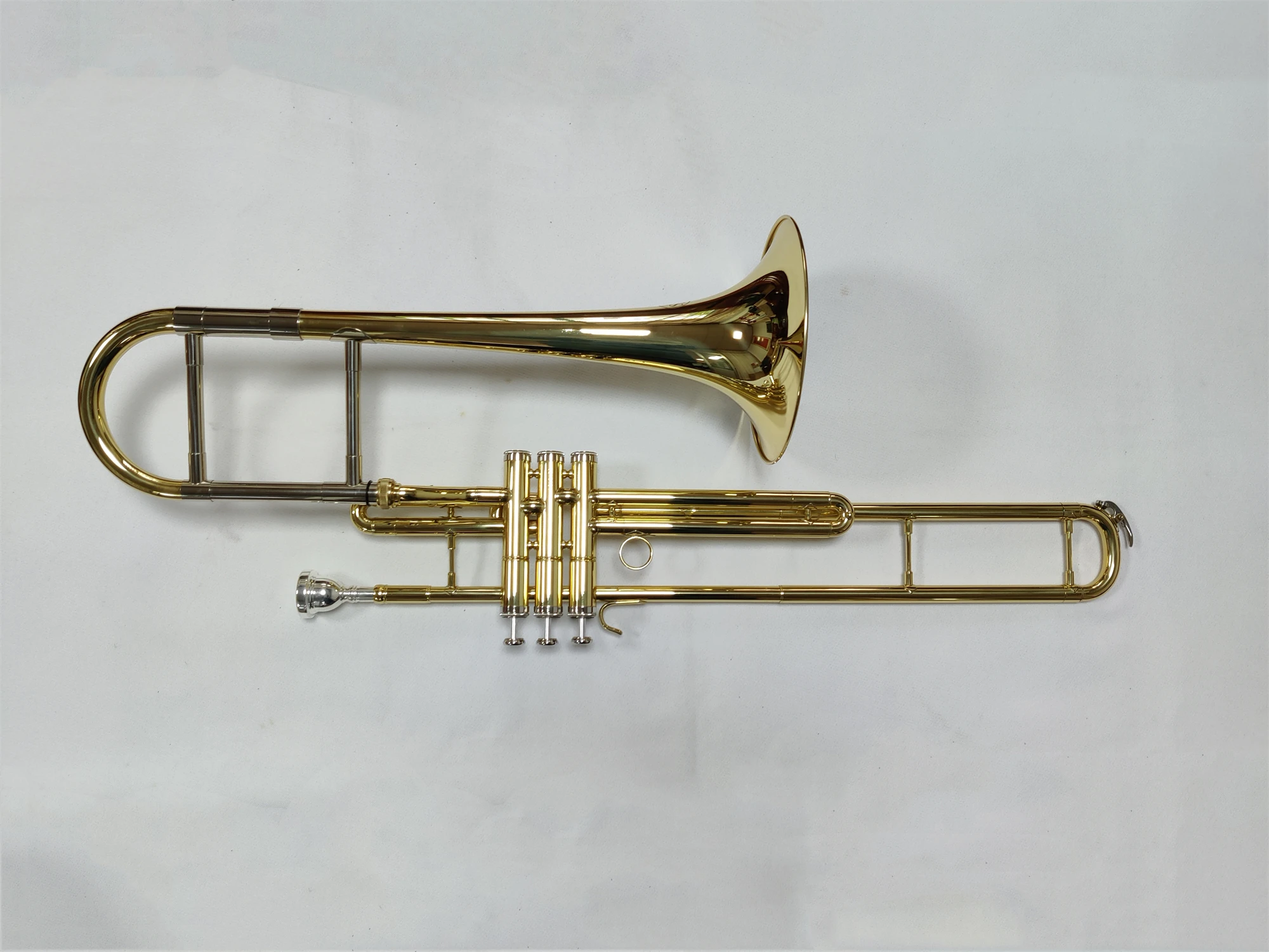 Popular grade gold lacquer brass Slide sleeve and Bell Piston Valves Tromebone