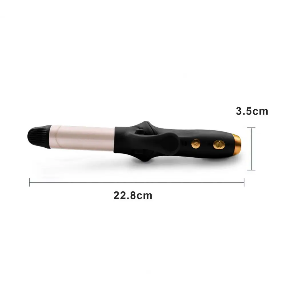 Cordless Hair Curling Iron 3 Temperature Adjustable Fast Heating Hair Curler Straightener Portable Electric Curling Wand
