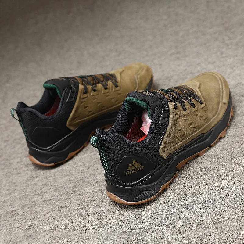 HIKEUP Neueste Herren Wanderschuhe Verschleißfeste rutschfeste Outdoor-Sneaker Klettern Trekking Jagd Herren Sport Wildleder – Detail 17