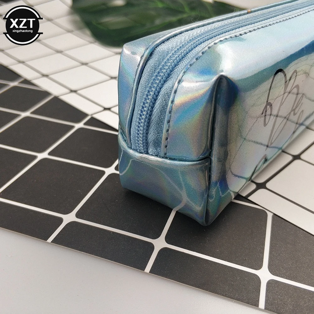 Pencil Case Holographic Laser Unicorn Pen Bag For Girl Boys Student Large Capacity Waterproof Pen Box School Supply Stationery pencil cases
