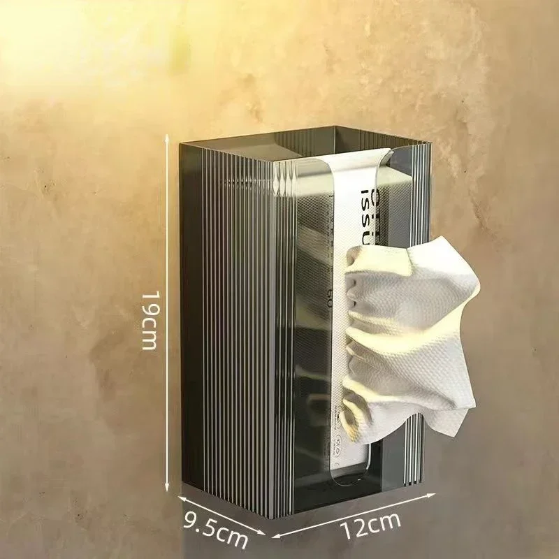 Toilet Paper Holder Punch-free Toilet Paper Holder Box Waterproof Storage